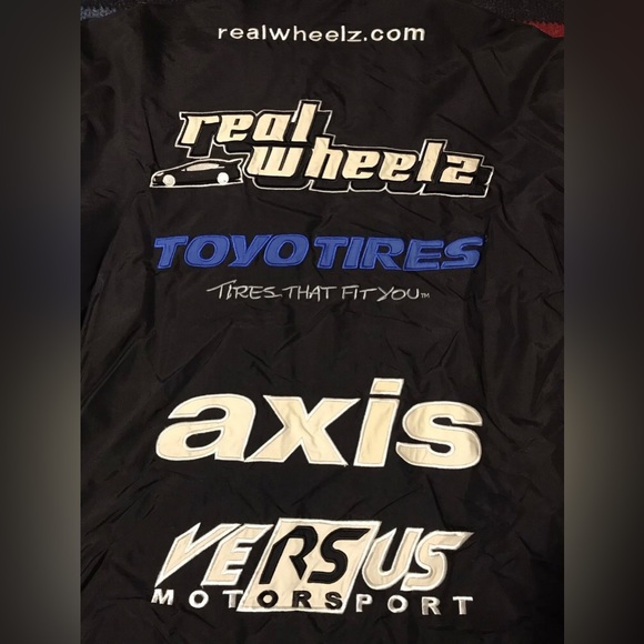 Vintage Realwheelz Racing Windbreaker Jacket L Cars Import Toyo Apc Supreme Max - Picture 10 of 12